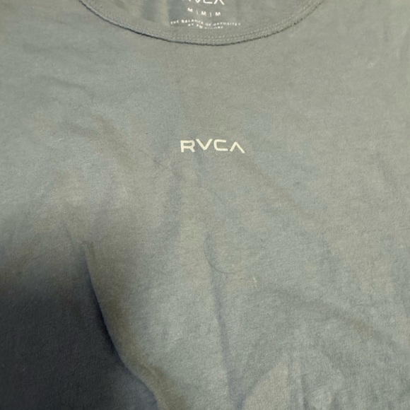 RVCA Green Sleeveless Tie-Front Tank Top - Picture 3 of 3